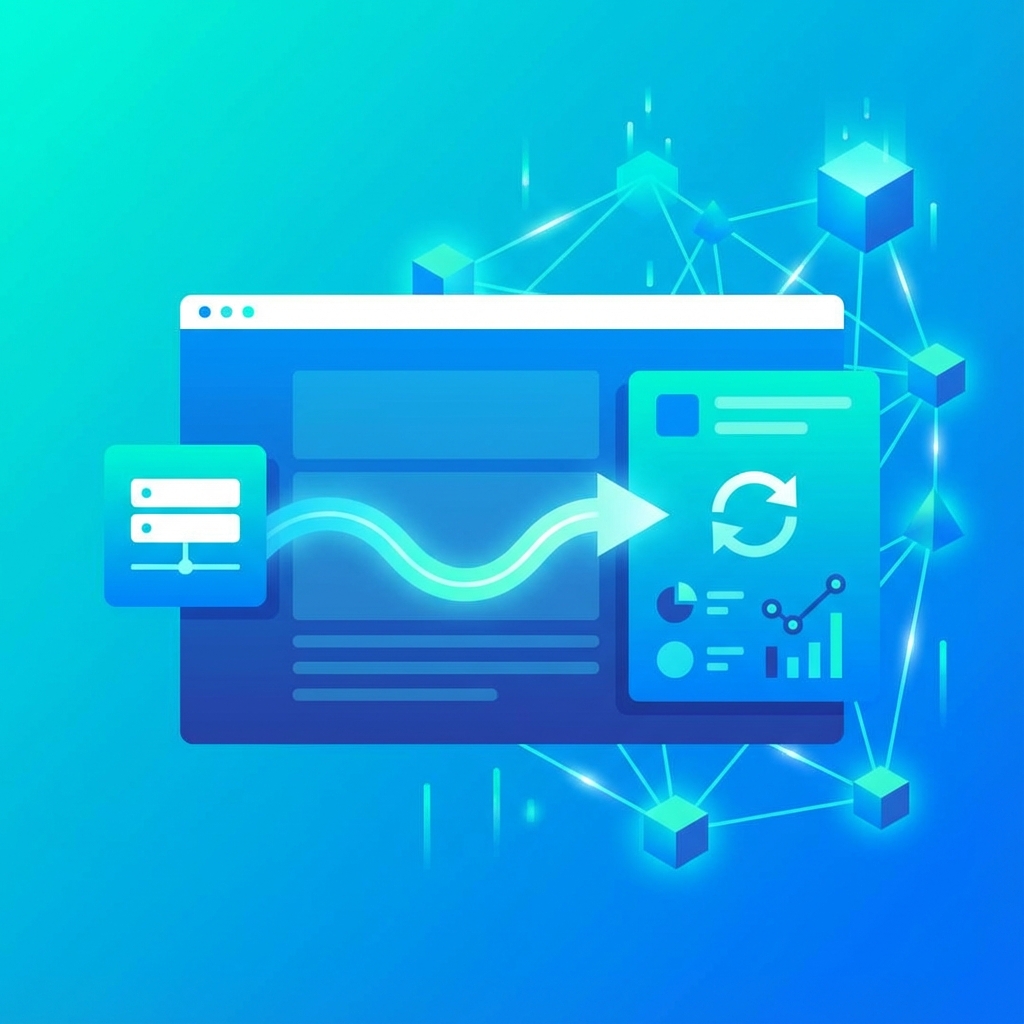 AJAX illustration showing asynchronous data transfer