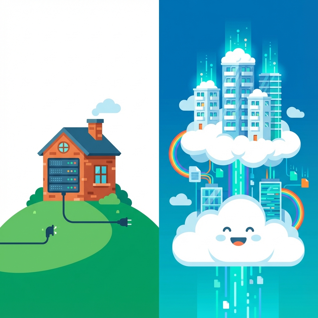 House vs Apartment Complex in Clouds