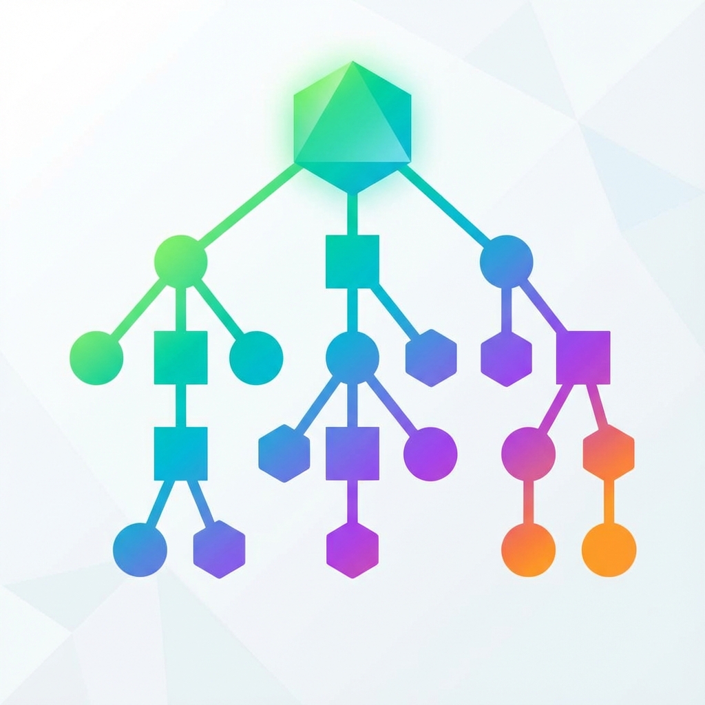 DOM tree structure illustration showing hierarchical HTML elements