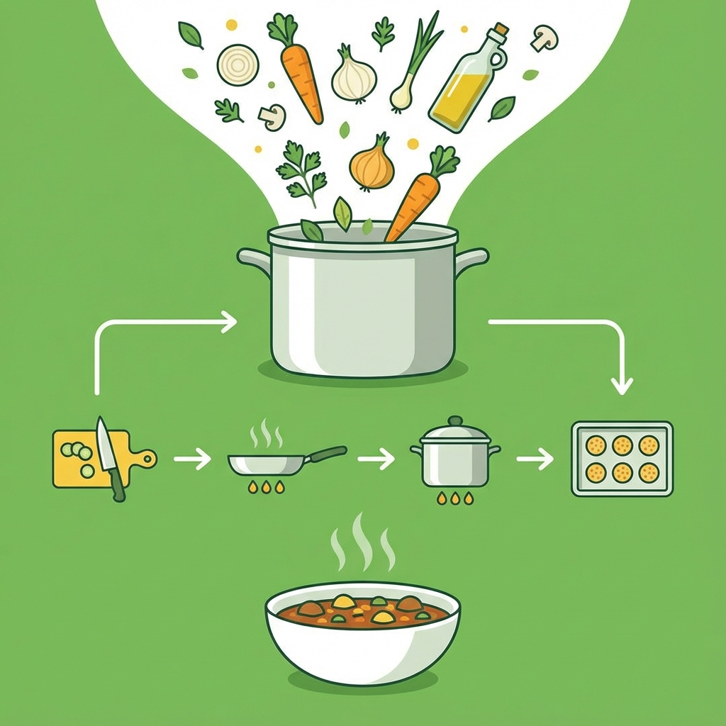 Recipe card with instructions